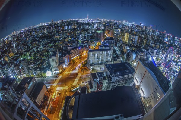 Tokyo night view (from Bunkyo Civic Center). Shooting Location: Tokyo metropolitan area