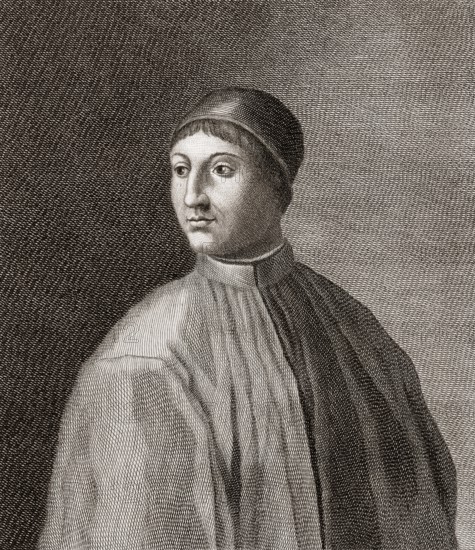 Agnolo Ambrogini, nickname Poliziano, 1454 – 1494, an Italian classical scholar and poet of the