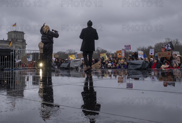 Germany, Berlin, 3 February 2024, Protest against the rise of right-wing extremism, called by the