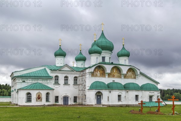 Alexander-Svirsky Monastery is orthodox monastery in the Leningrad region, Russia. Transfiguration
