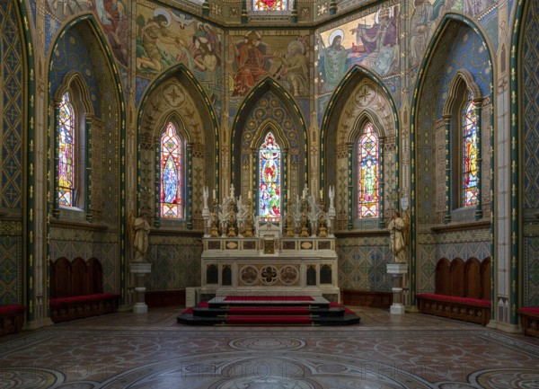 Kilkenny, Ireland, 17 August, 2022:detail view of the ornate side altar in the St. Mary's Cathedral