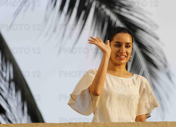 Bollywood actor Shraddha Kapoor during the Ganesh Chaturthi celebrations in Mumbai, India on
