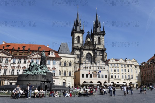 Prague, Old Town Square, Church of the Virgin MaryTyn. Prague, Austria