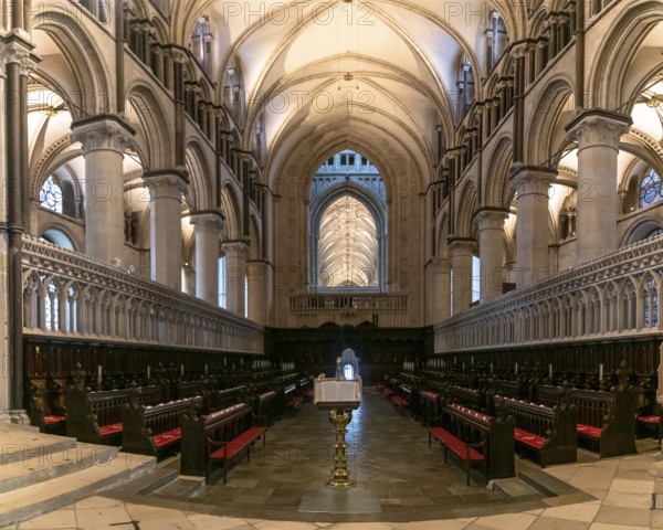 Canterbury, United Kingdom, 10 September, 2022: view of the Quire inside the historic Canterbury