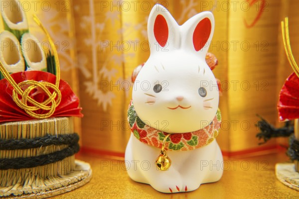 Rabbit year New Year material (New Years card). Shooting Location: Yokohama-city kanagawa