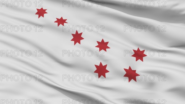 Cherokee Peace Indian Flag, Closeup View