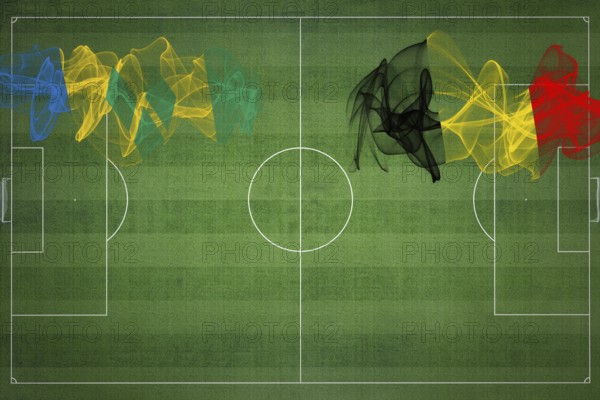 Saint Vincent and the Grenadines vs Belgium Soccer Match, national colors, national flags, soccer