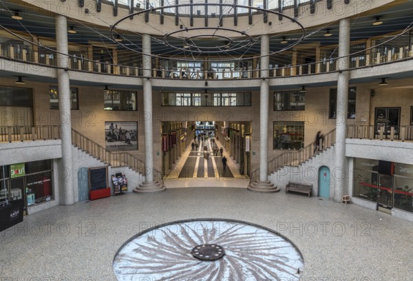 Brussels, Belgium, 01 28 2018: Ravenstein Gallery, an art- and shopping place designed by Horta in