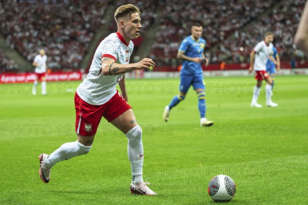 WARSAW, POLAND - JUNE 7, 2024: Friendly soccer match Poland - Ukraine 3:1. In action Michal Skoras.