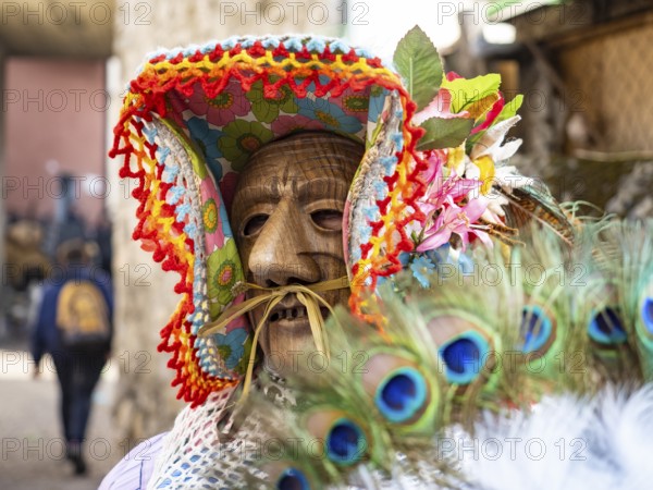 Shignano Italy 21/02/2023: The carnival of Schignano parade is one of the most famous traditional