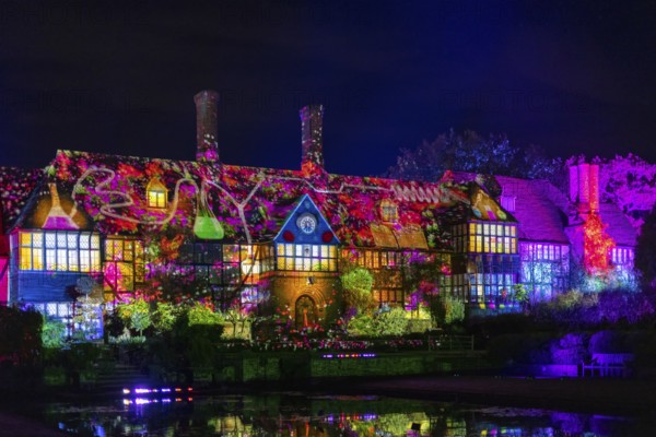 Wisley, Woking, Surrey, UK, November 19 : Christmas Glow 2022 at RHS Garden Wisley, Woking, Surrey,