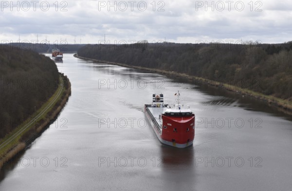 Heavy load carrier, cargo ship ALEXIA sailing in the Kiel Canal, Kiel Canal, Kiel Canal,