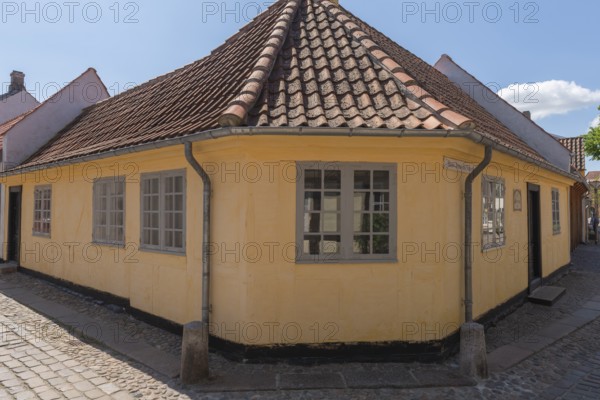 Odense, Old Town, Hans Christian Andersen Hus, probable birthplace of the poet and writer, Fyn,