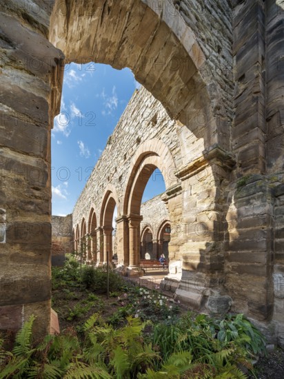 Ruins of the monastery church, Memleben Monastery and Imperial Palace, Memleben, Saxony-Anhalt,