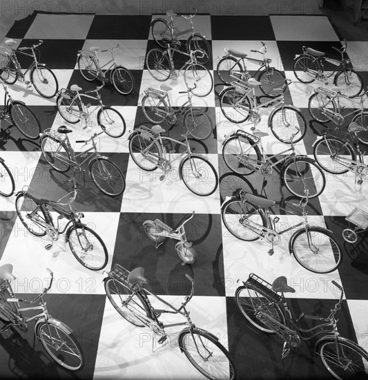 1950s bicycles. Swedish bicycle manufacturer Nymanbolaget built their first bicycles 1888. Here in