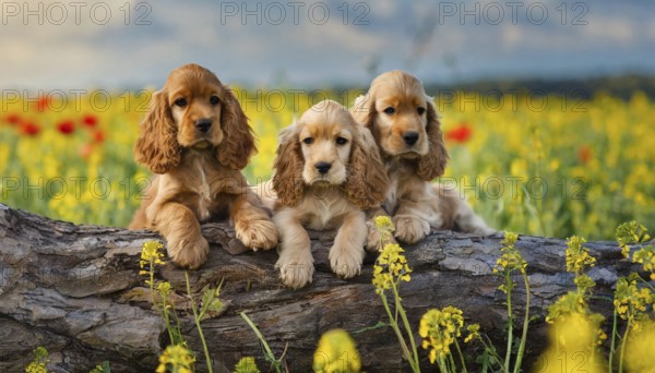 KI generated, animal, animals, mammal, mammals, one, single animal, English Cocker Spaniel, (Canis
