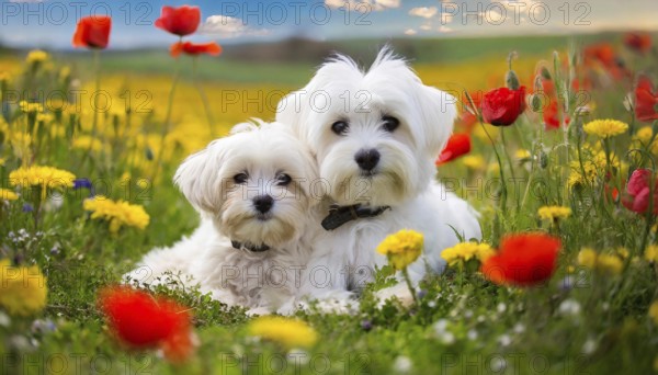 KI generated, animal, animals, mammal, mammals, biotope, habitat, two animals, white, white,