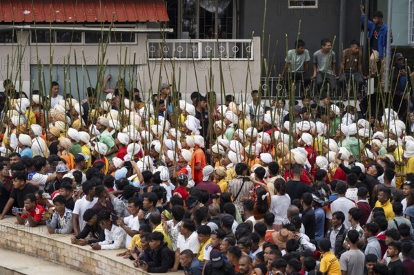 JOWAI, INDIA - JULY 14: People from the Pnar community attend the Behdienkhlam festival in Jowai,