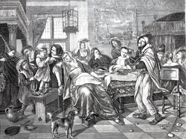 The Bean Festival, Catholic festival on Epiphany. A bean is hidden in a cake, whoever finds it