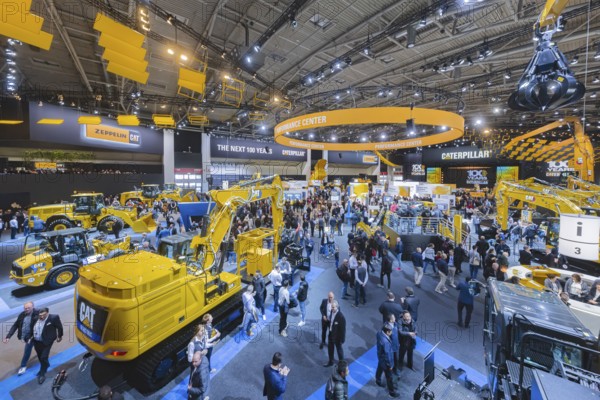 Construction machinery from the US company Caterpilar. BAUMA Munich, 34th World's Leading Trade