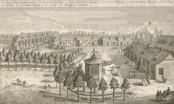 The Gesundbrunnen near Berlin, Germany, around 1880, digitally restored reproduction of a 19th