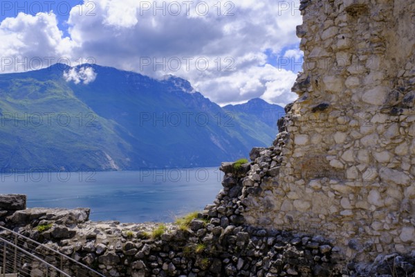 Panorama viewpoint, defence defence tower, Bastione, Bastione ruins, Riva del Garda, Lake Garda,
