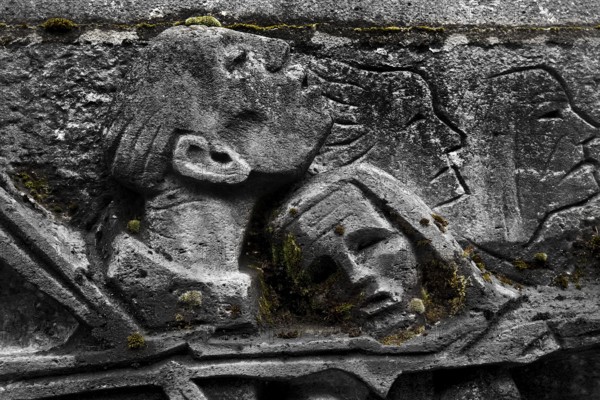 Bittermark memorial, memorial site, detail of the relief, artist Karel Niestrath, Dortmund, Ruhr