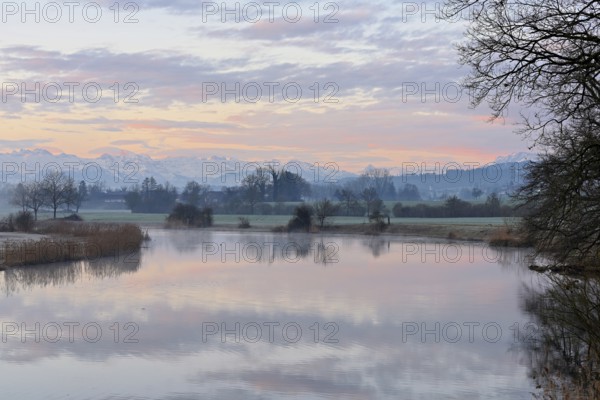 Nature reserve Stille Reuss, behind the Alps, Rottenschwil, Reusstal, Freiamt, Canton Aargau,