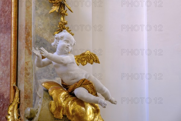 Putti Johann Bapist Straub, Monastery Church of St Dionysius and Juliana, Benedictine Abbey