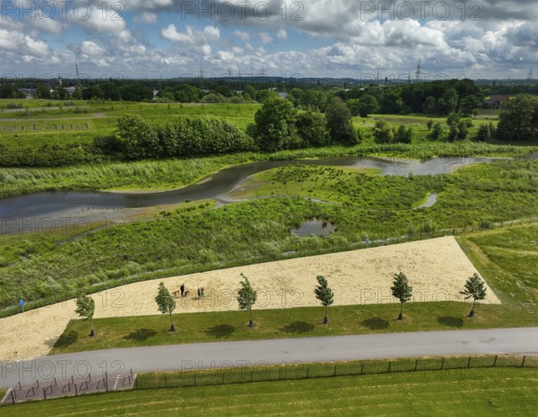 Recklinghausen, Castrop-Rauxel, Ruhr area, North Rhine-Westphalia, Germany - Renaturalised Emscher,
