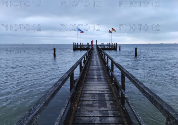 Sailors' Bridge, one of several sea bridges on Föhr, Wyk auf Föhr, North Frisia,