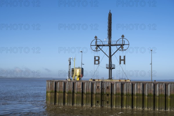 Wind semaphore on the Weser, Havenwelten, Bremerhaven, Bremen, Germany