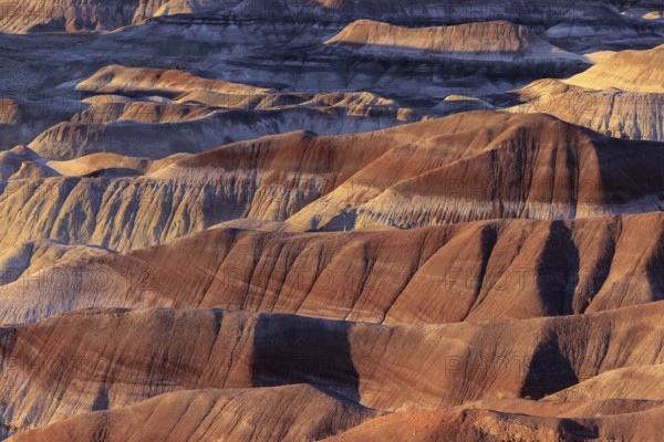 Colorful deposits of the Chinle Formation exposed at Little Painted Desert County Park near