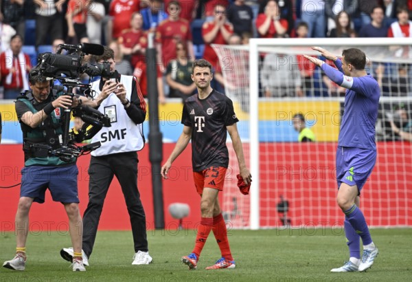 Farewell to Thomas Mueller FC Bayern Munich FCB (25) from the Bundesliga, TV team, goalkeeper