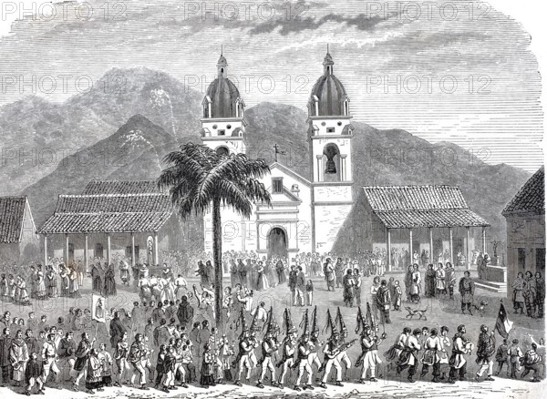 The Festival of the Sennora del Rosario at Andacollo, 1888, place of pilgrimage in the South
