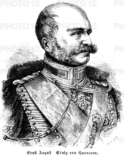 Ernst August, King of Hanover, son of King George III, Lieutenant General, portrait, Prussia,