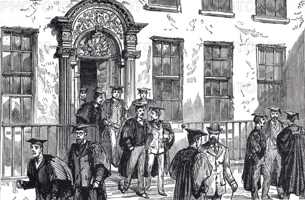 University of Durham in 1880, Durham University, the Bishop Cosin's Hall, Students coming from the