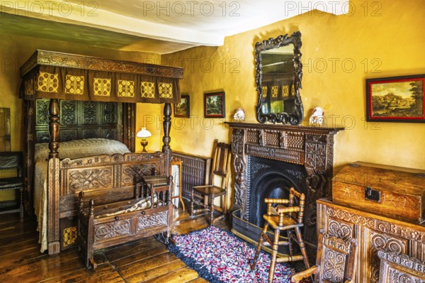 Townend house, National Trust, Troutbeck, Windermere, Lake District, Cumbria, England, United