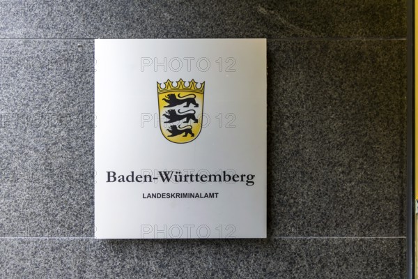 Baden-Württemberg State Office of Criminal Investigation, shield and coat of arms. Stuttgart,