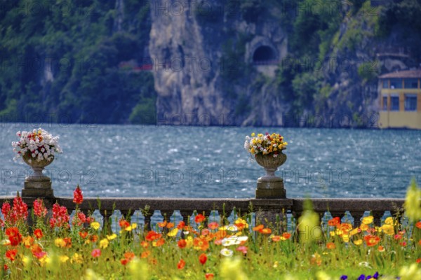 Punta Lido, promenade, spa gardens, Riva del Garda, Lake Garda, Trentino, Trentino-Alto Adige,