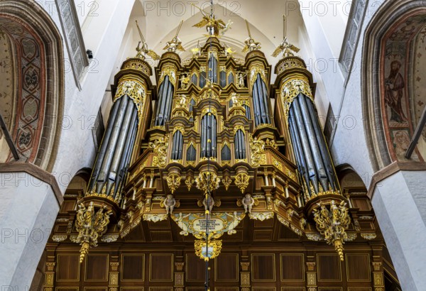 Interior photo, St Mary's Church in the old town of Stralsund, Mecklenburg-Western Pomerania,