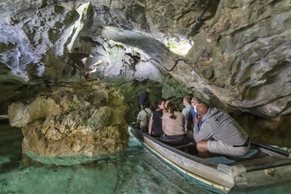 Excursion destination Wimsen Cave in the Swabian Alb. This tourist attraction is the only cave in