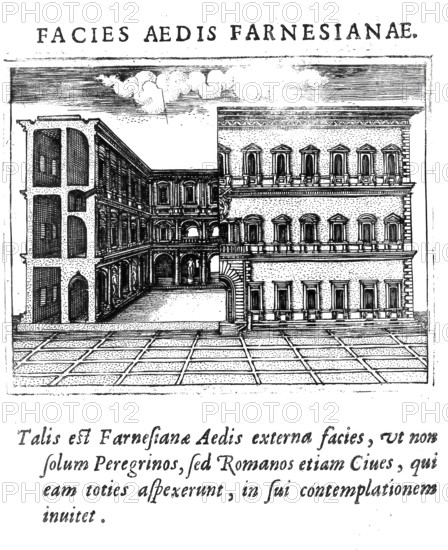 Palazzo di Farnese, one of the most important buildings of the Italian Renaissance, Rome, Italy,