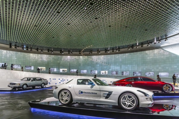 The Mercedes-Benz Museum in Stuttgart presents a journey through the automotive history of the