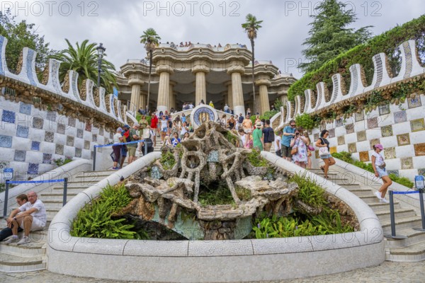Park Guell by Antonio Gaudi, Park Gueell, Antonio Gaudi architect, Unesco World Heritage Site,