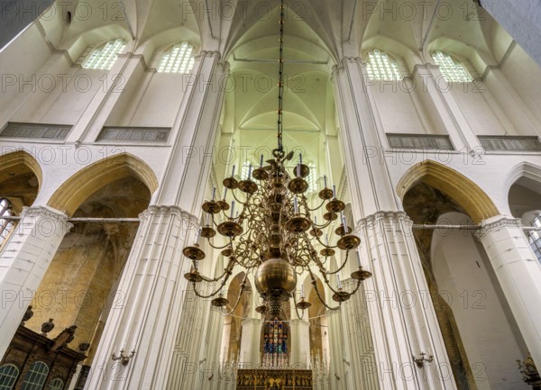 Interior photo, St Mary's Church in the old town of Stralsund, Mecklenburg-Western Pomerania,