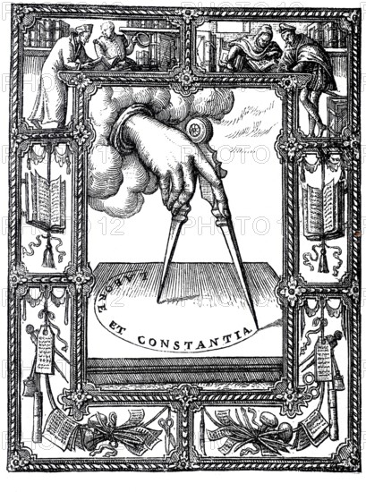 The printer's mark of Plantin, Christophe Plantin, Christoffel Plantijn, Christophorus Plantinus (c