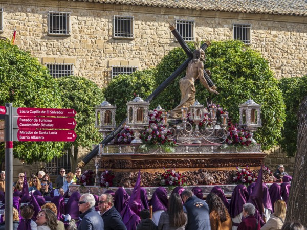 Semana santa procession, Plaza de Vazquez de Molin, holy week before easter, Ubeda, Unesco heritage