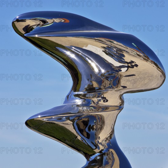 Stainless steel sculpture entitled Points of View by Tony Cragg, Mathildenhöhe, Darmstadt, Hesse,