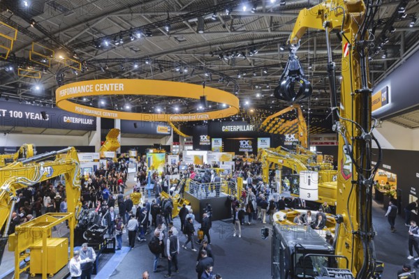 Construction machinery from the US company Caterpilar. BAUMA Munich, 34th World's Leading Trade
